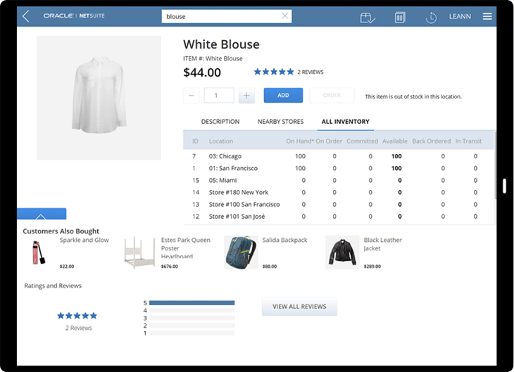 NetSuite Commerce POS Point of Sales